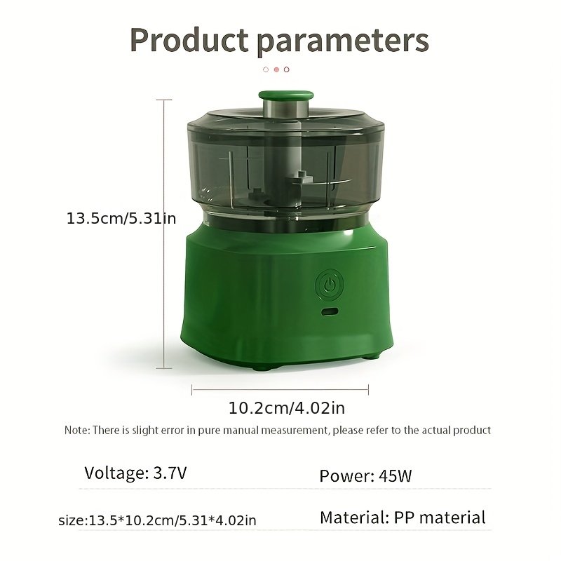 350ml Wireless Electric Food Chopper: Portable 3-in-1 Baby Food Processor & Meat Grinder