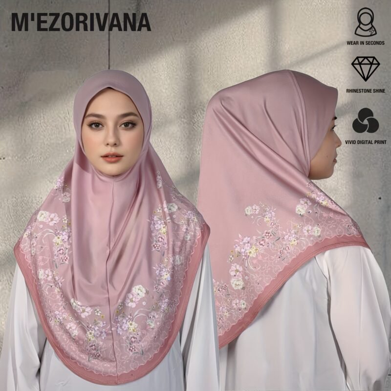 A Fashionable Printed Headscarf, Soft, Breathable, and Comfortable Muslim Women's Hijab, Multiple Colors Available for