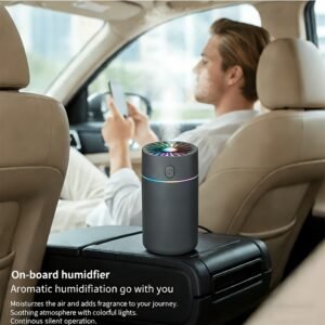 2-in-1 Car Aroma Diffuser & Humidifier: 7-Color LED Sonic Mist for Car, Office & Home