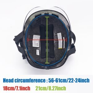 PEMILA City Commuting Safety Multi-Purpose Cycling Helmet Features an ABS Shell And EPS Cushioning Layer for Dual Protection. It Has an Adjustable Head Circumference, Multi-Angle Windproof Goggles, Metal Insect-Proof Ventilation Holes