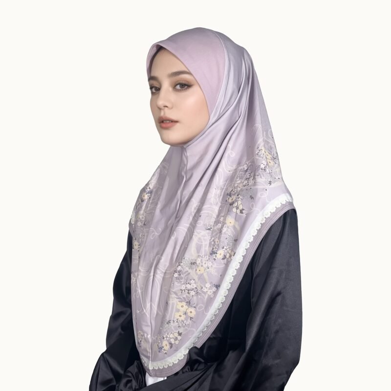 Muslim Headscarf Made of Chiffon Fabric, Offering a Sense of Fashion and Dignity, Suitable for Daily Prayers, with Beautiful Printed Patterns