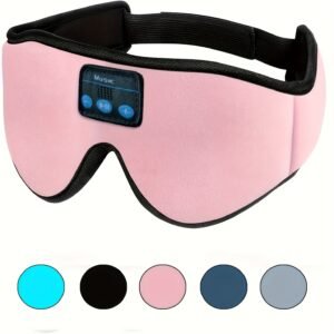 3D Wireless Sleep Mask: Bluetooth 5.2 Ultra-Thin Headphones & 100% Blackout for Deep Sleep